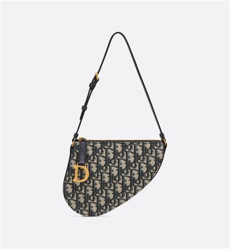 Dior Saddle Rodeo Pouch Blue Dior Oblique Jacquard .